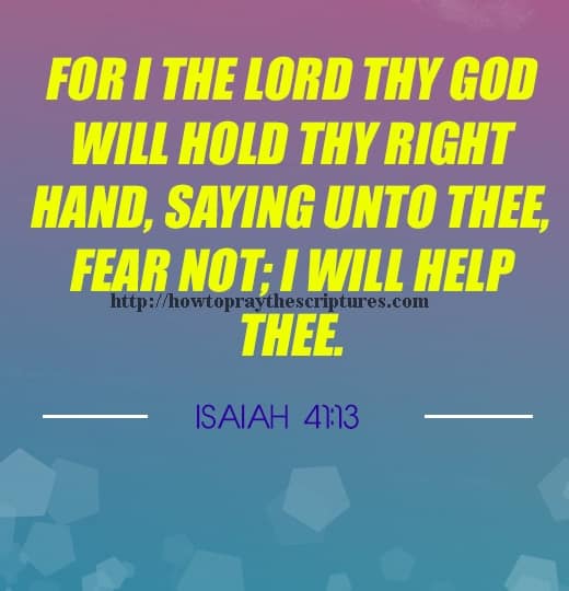 For I The LORD Thy God Will Hold Isaiah 41-13