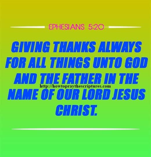 Giving Thanks Always For All Things Ephesians 5-20
