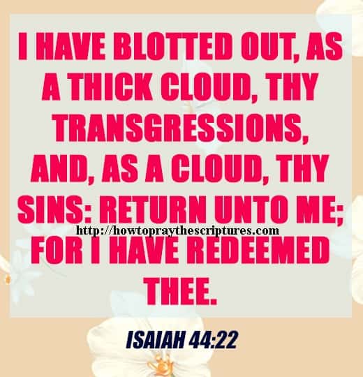I Have Blotted Out As A Thick Cloud Isaiah 44-22