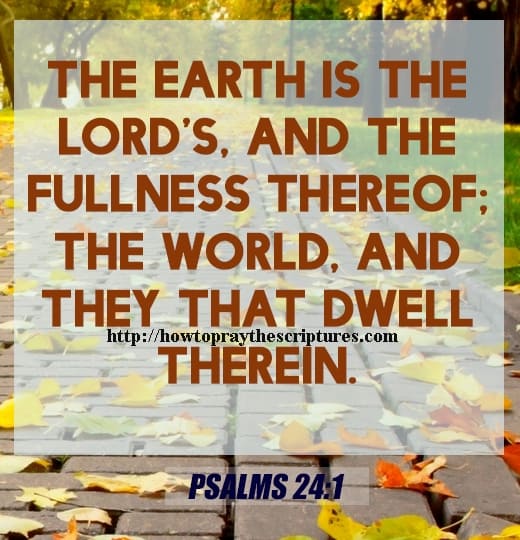 The Earth Is The LORDS And The Fulness Psalms 24-1