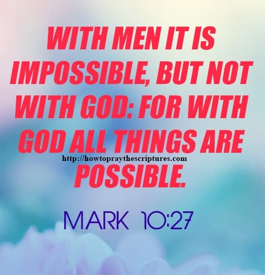 With Men It Is Impossible Mark 10-27