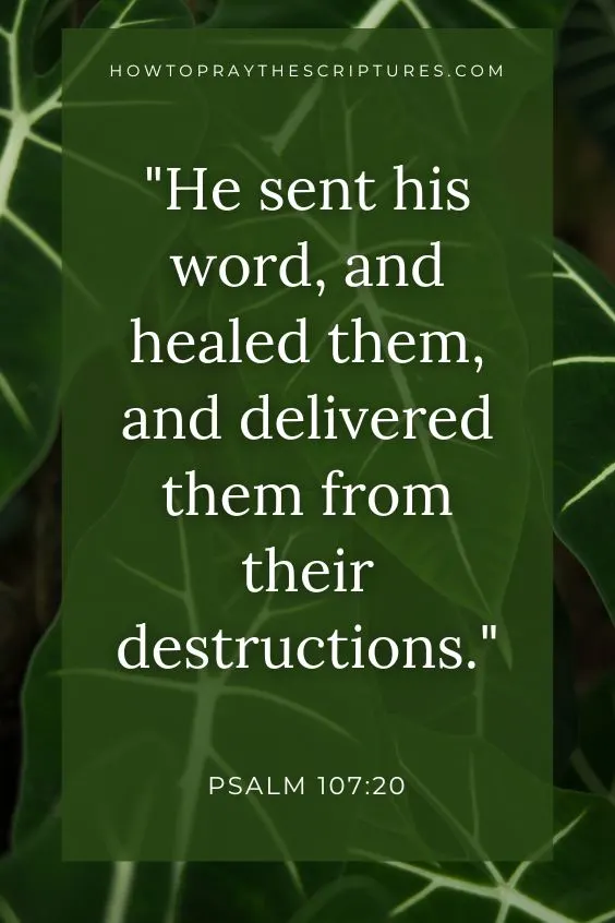 Thank You, Father, for Your Word brings me healing.