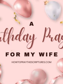 Heavenly Father, I thank You for my wife's life, for another year added, and for another chance to celebrate her birthday with all her loved ones.