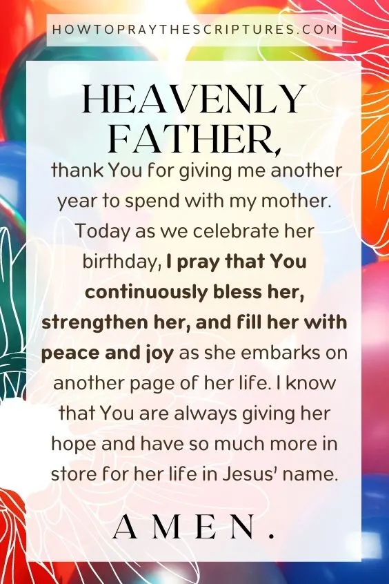 A Birthday Prayer for Mom