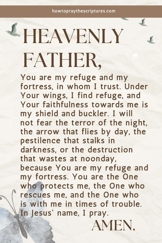 Heavenly Father, I thank You because You are my Father who looks after me.