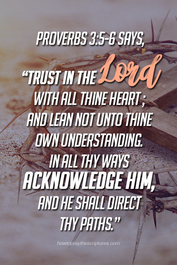 Trust in the LORD with all thine heart; and lean not unto thine own understanding.