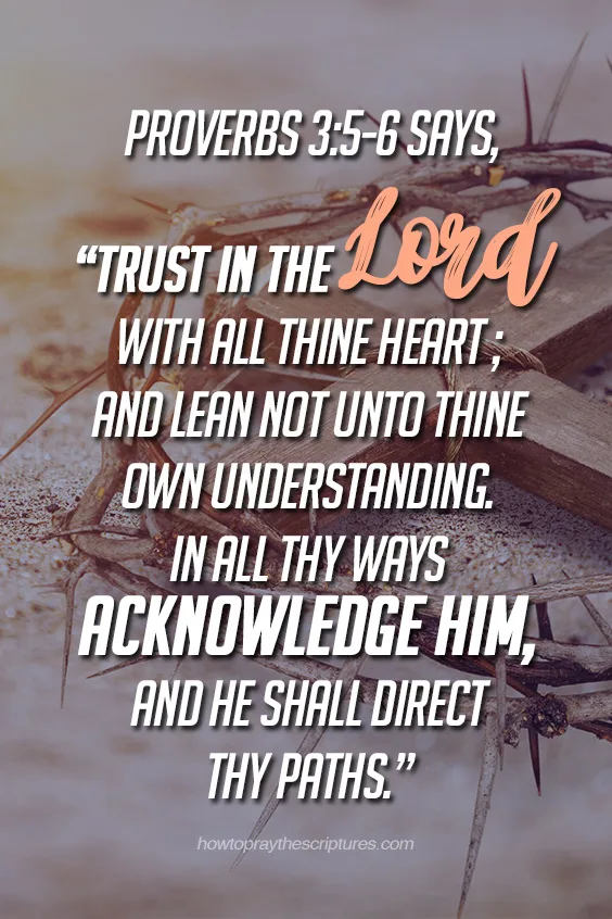 Trust in the LORD with all thine heart; and lean not unto thine own understanding.