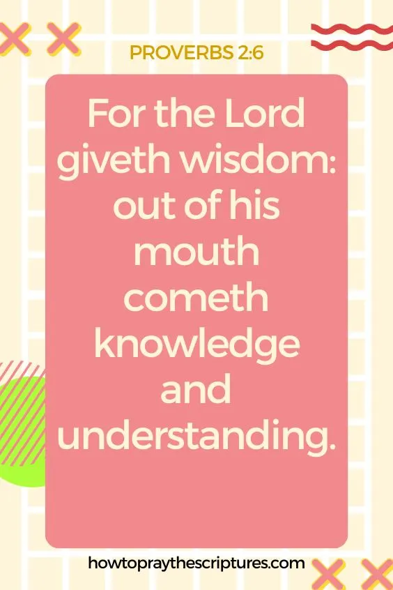 Father in heaven, all knowledge, understanding, and wisdom come from You alone.
