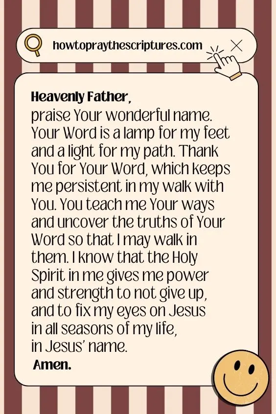 Heavenly Father, praise Your wonderful name.