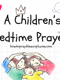 A Children's Bedtime Prayer