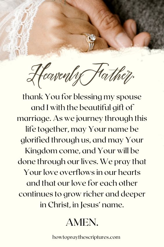 Heavenly Father, I thank You for the life of (couple's names).