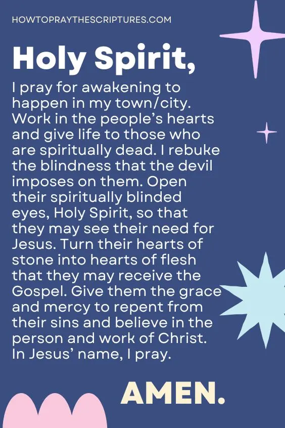 Holy Spirit, I pray that You would move in the hearts of my fellow brothers and sisters in Christ who are in slumber and that You would cause revival in them.