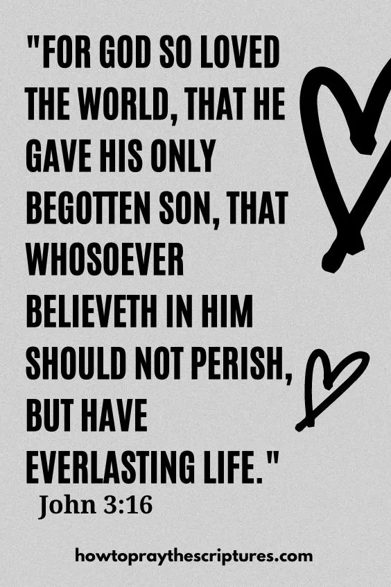 Heavenly Father, thank You for loving me so that You sent Your own Son Jesus to die for my sins.