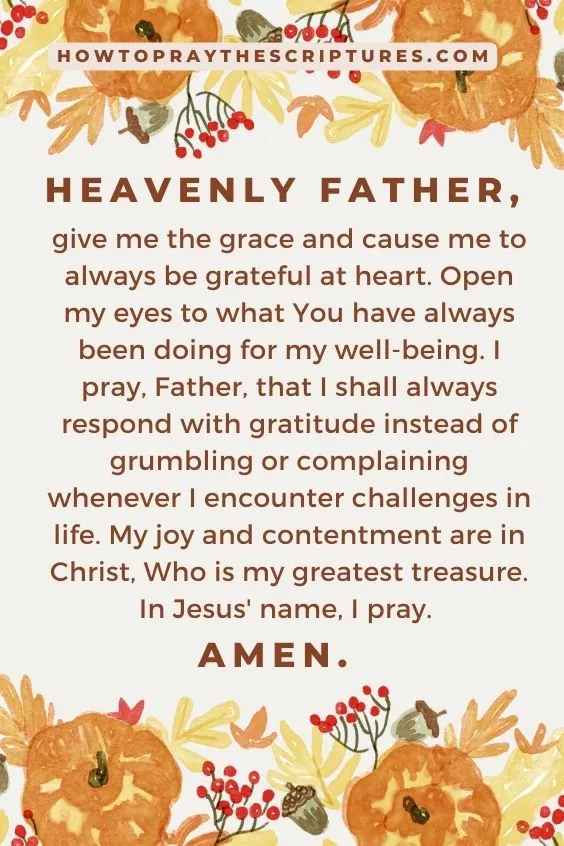 Heavenly Father, thank You for another day for me to go to school and learn new things.