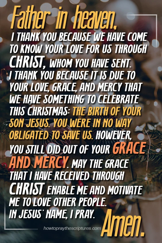 Father in heaven, I thank You because we have come to know Your love for us through Christ, whom You have sent.