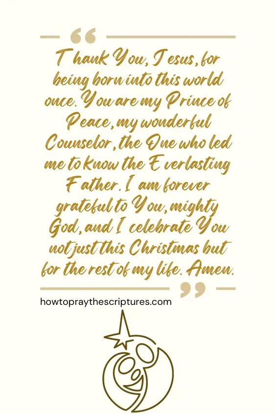 Lord Jesus, I am thankful to the Father for giving You to us.