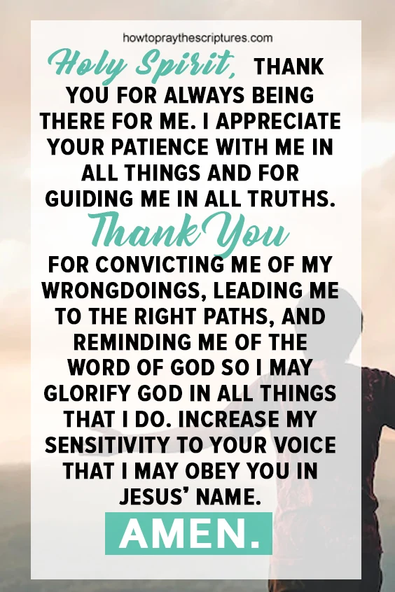 Holy Spirit, thank You for always being there for me.