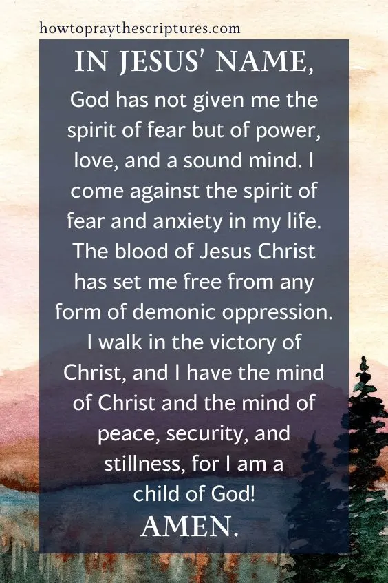 In Jesus’ name, God has not given me the spirit of fear but of power, love, and a sound mind.