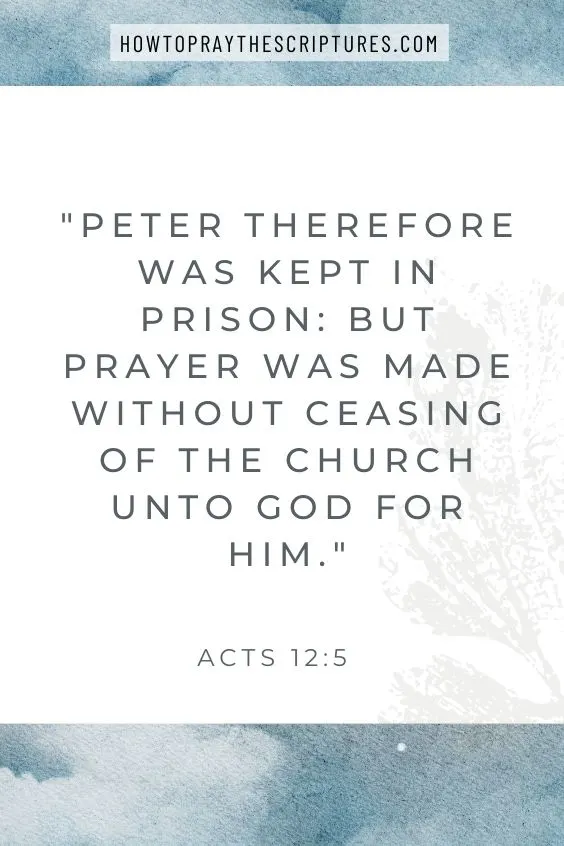 Peter therefore was kept in prison: but prayer was made without ceasing of the church unto God for him.
