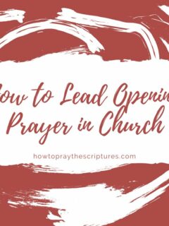 How to Lead Opening Prayer