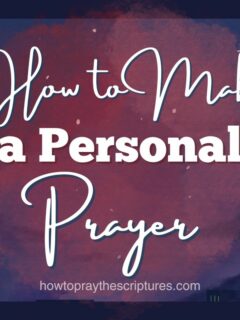 How to Make a Personal Prayer