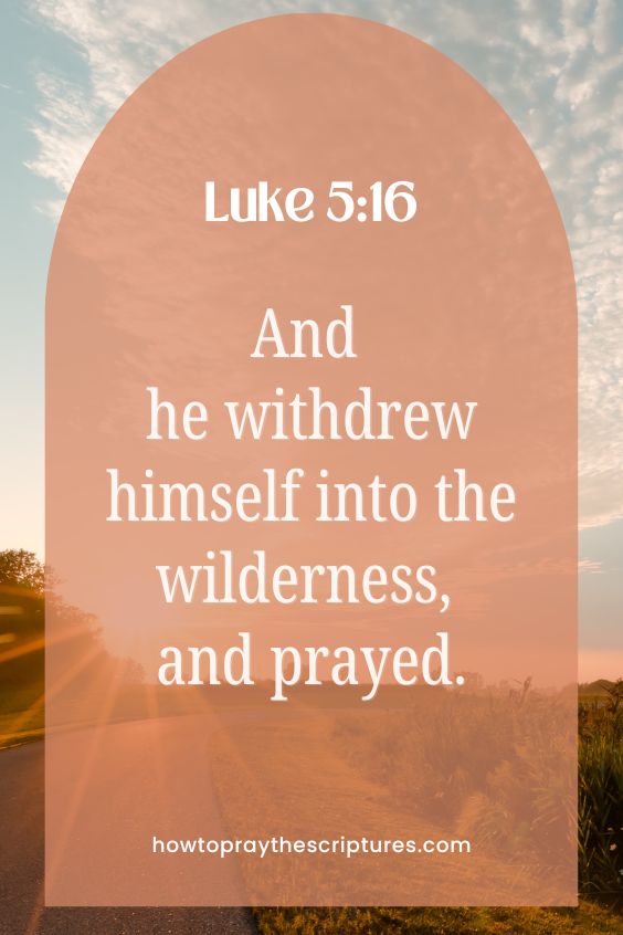 And he withdrew himself into the wilderness, and prayed.