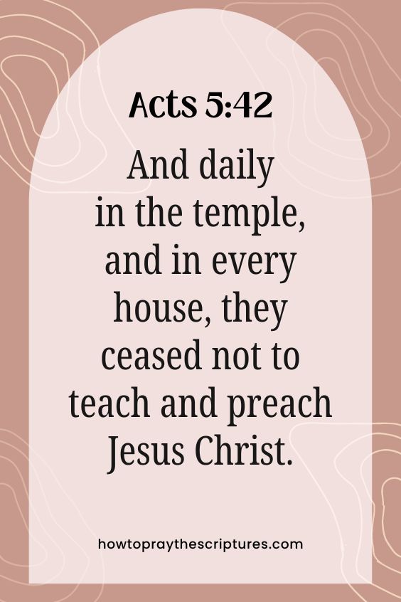 And daily in the temple, and in every house, they ceased not to teach and preach Jesus Christ.