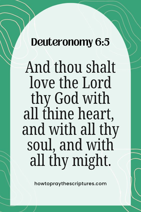 And thou shalt love the Lord thy God with all thine heart, and with all thy soul, and with all thy might.
