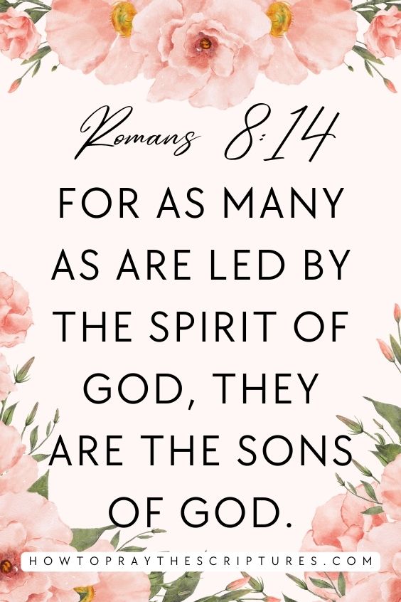 For as many as are led by the Spirit of God, they are the sons of God.