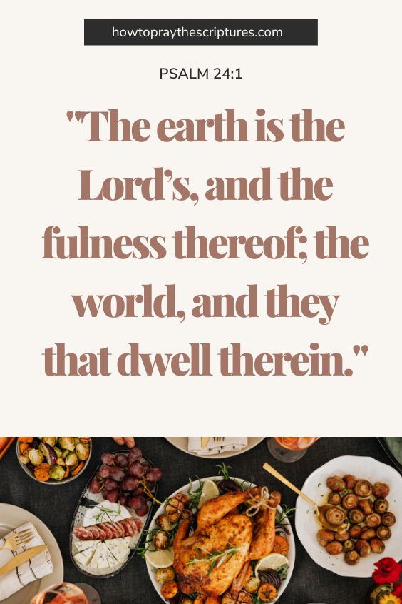 Psalm 24:1The earth is the Lord’s, and the fulness thereof; the world, and they that dwell therein.