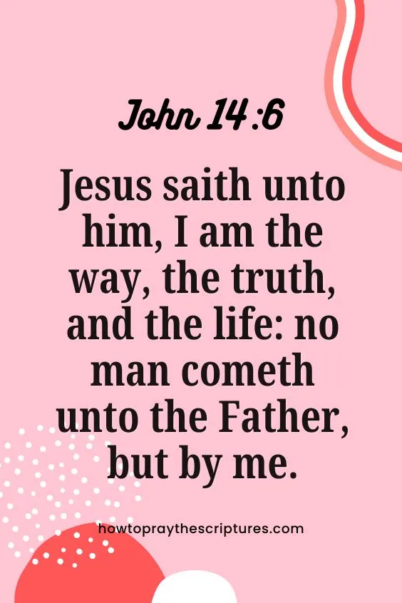 John 14:6Jesus saith unto him, I am the way, the truth, and the life: no man cometh unto the Father, but by me. 