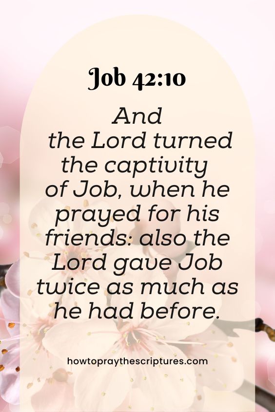 Job 42:10And the Lord turned the captivity of Job, when he <a href=