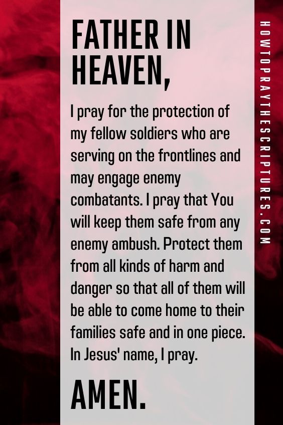 Heavenly Father, I pray that I will always be selfless, dedicated, and persevering in serving my country and my fellow men.