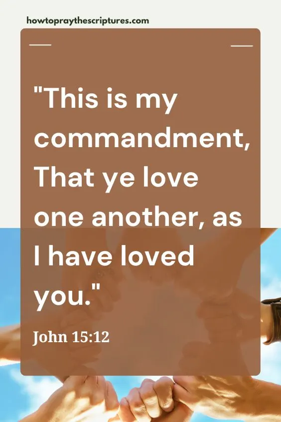 This is my commandment, That ye love one another, as I have loved you.