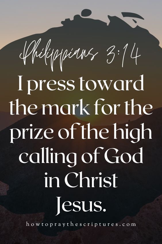 [Philippians 3:14]I press toward the mark for the prize of the high calling of God in Christ Jesus.