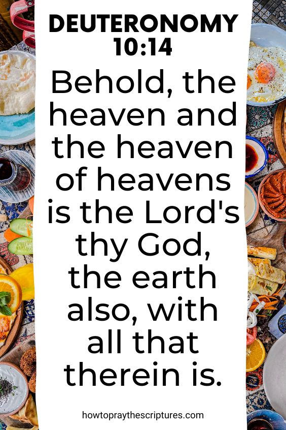 [Deuteronomy 10:14]Behold, the heaven and the heaven of heavens is the Lord's thy God, the earth also, with all that therein is.
