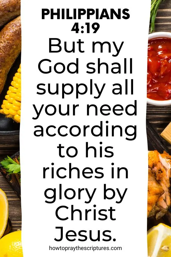 [Philippians 4:19]But my God shall supply all your need according to his riches in glory by Christ Jesus.
