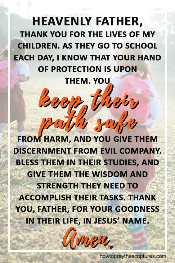 Heavenly Father, thank You for the lives of my children.