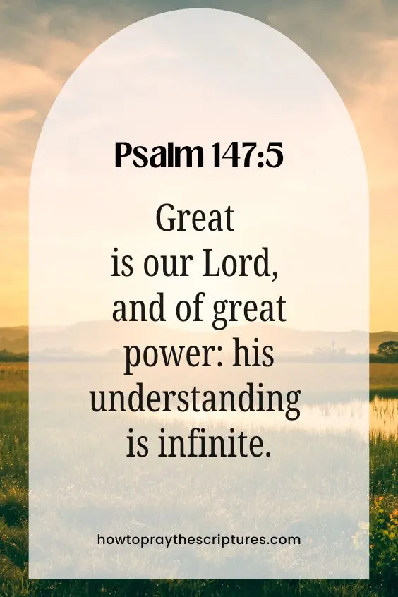Great is our Lord, and of great power: his understanding is infinite.