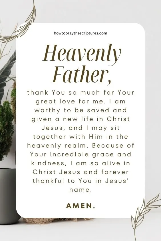 Heavenly Father, I surrender unto You this feeling of unworthiness and the thoughts that support it.