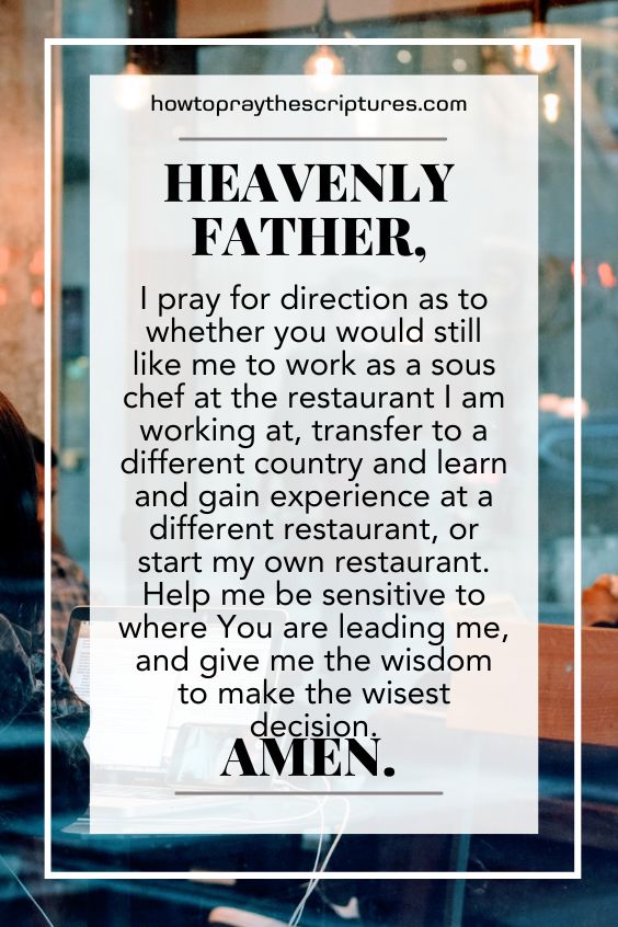 Heavenly Father, remind me never to lose heart whenever my applications are rejected for the job opportunities I applied for. I know that You are faithful to provide me with a job as I look for one. I also pray for Your grace and mercy that I work to be a competent and ideal candidate for whatever job opportunities I am applying for. In Jesus’ name, I pray. Amen.