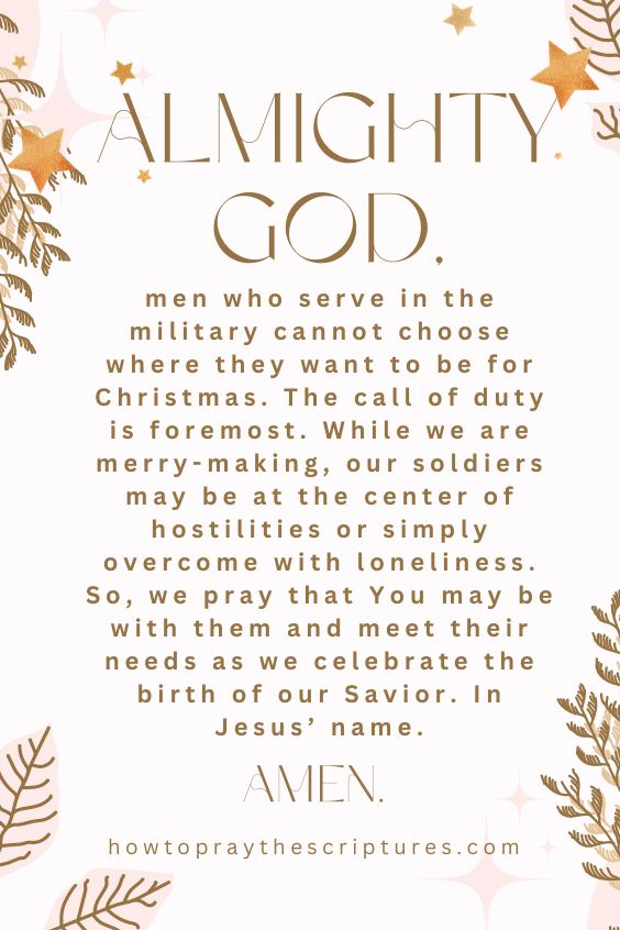 Almighty God, men who serve in the military cannot choose where they want to be for Christmas.