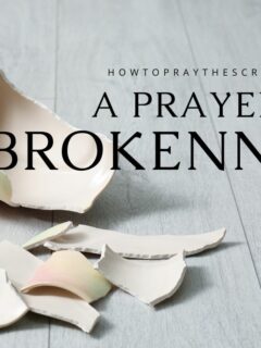 Father in heaven, I thank You because when I feel broken, you are the One Who is with me and comforts me.