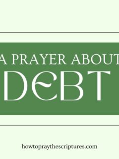 A Prayer About Debt