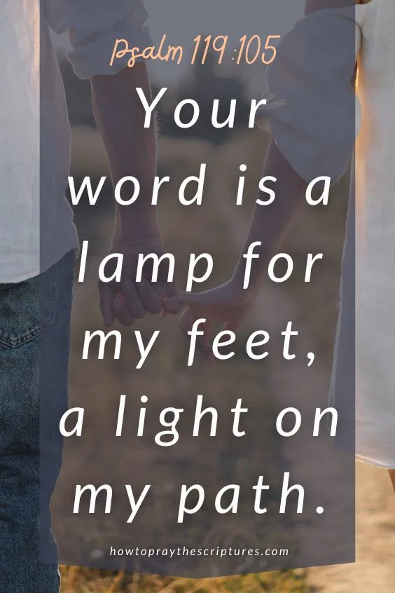 Your word is a lamp for my feet, a light on my path.Psalm 119:105