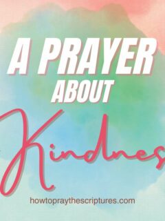 A Prayer About Kindness