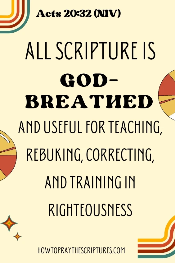 All Scripture is God-breathed and useful for teaching, rebuking, correcting, and training in righteousness,