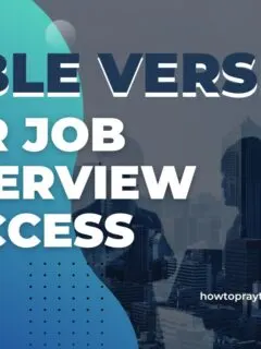 Bible Verses For Job Interview Success