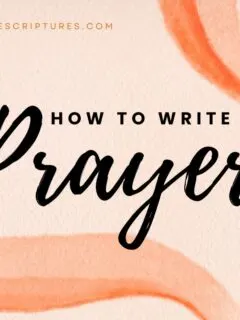 How To Write A Prayer