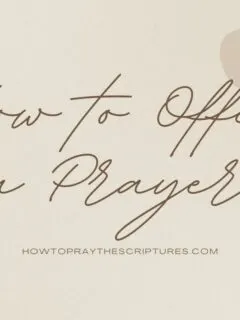 How To Offer A Prayer